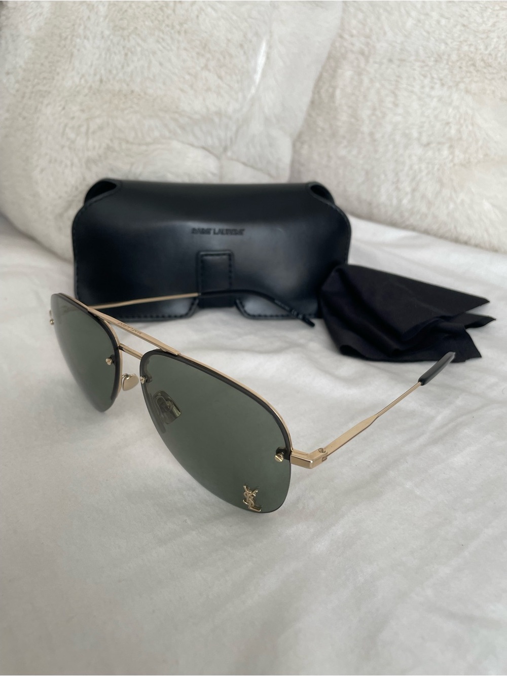 Saint Laurent Monogram 59MM Aviator Sunglasses - Picture 7 of 16